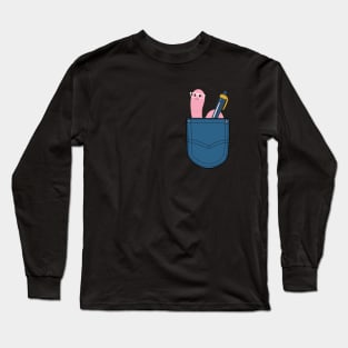 Book Worm In A Pocket Long Sleeve T-Shirt